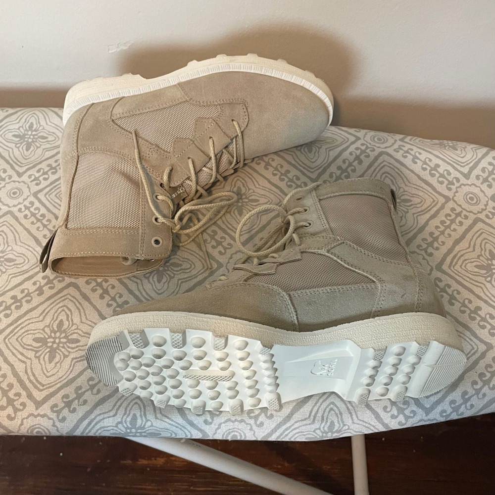 Sorel Kinetic Breakthru Caribou Womens Tan Suede Mesh Boots NL4309-271 Size 7 - Picture 6 of 10